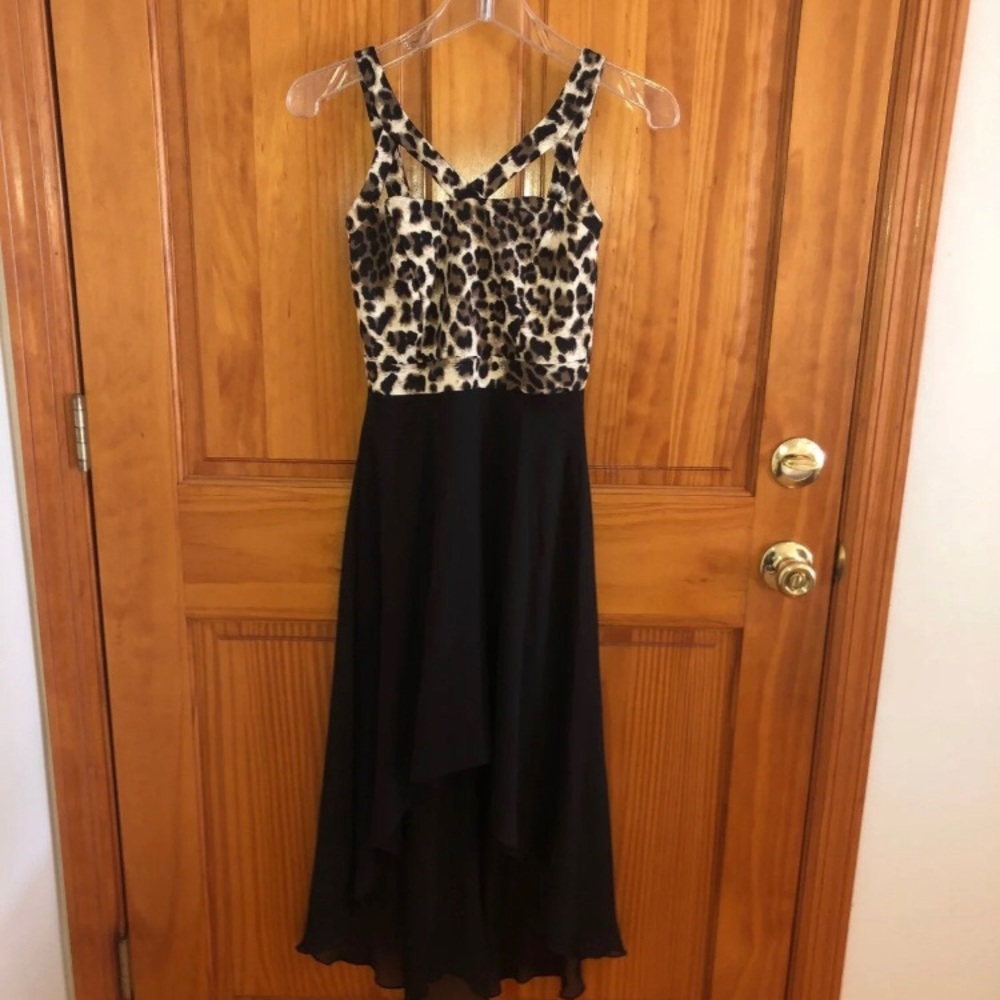 Cheetah Print High & Low Dress
